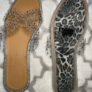 Brand new diamond sandals crystallized